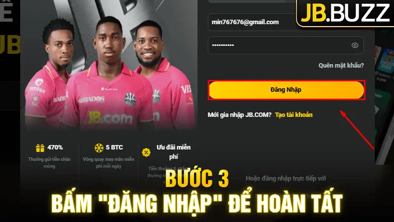 Kiểm tra thông tin và hoàn tất việc đăng nhập